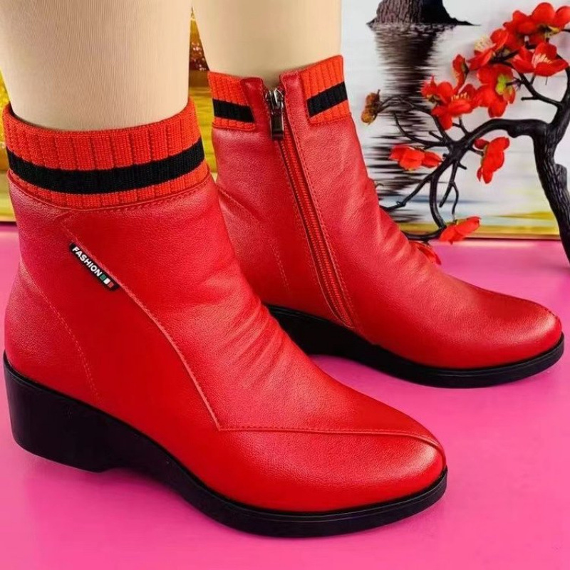 2025 Wholesale Adult Soft Leather Women's Ankle Boots - Image 7