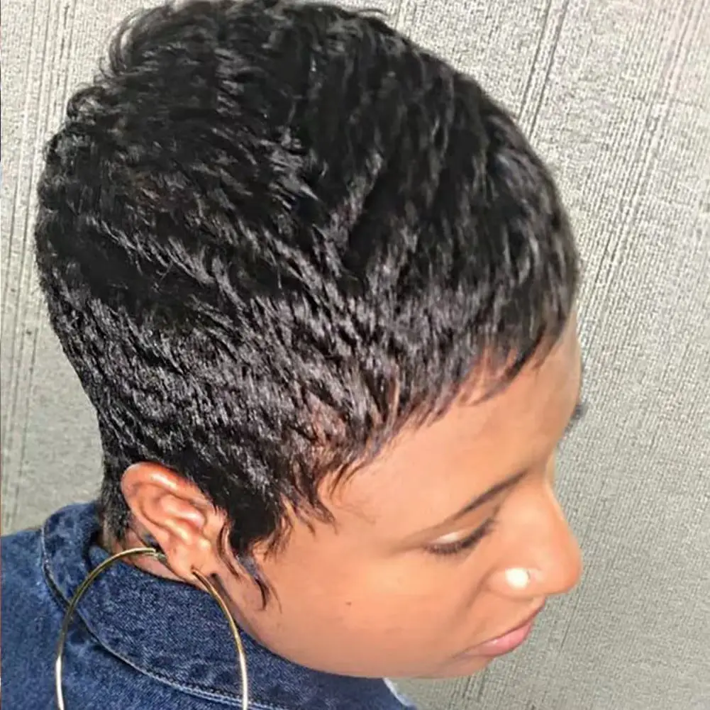 Women's Short Black Curly Wig