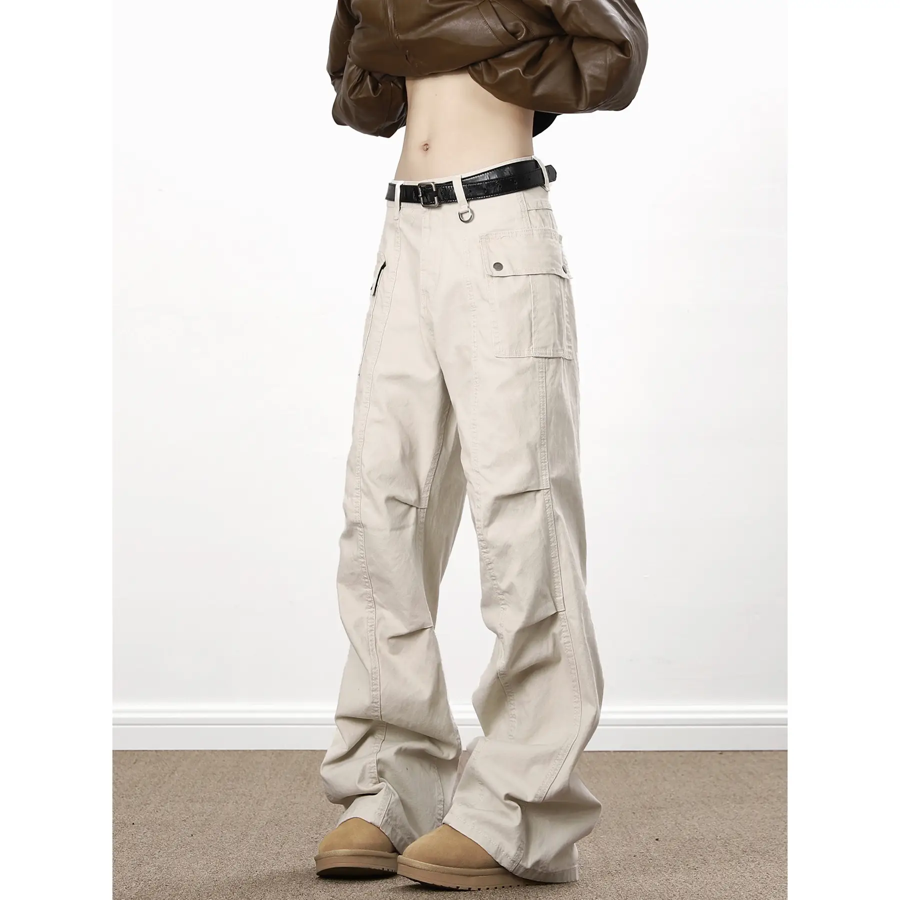 American High Street Washed Distressed Overalls