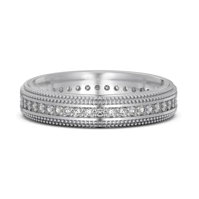 S925 Sterling Silver Ring Couple Rings Exquisite Design Light Luxury And Simplicity Generous Platinum Women - Shop at LoveMi