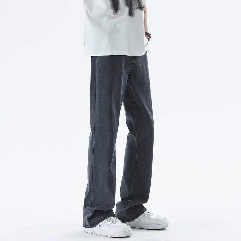Men's Casual American Washed Foggy Gray Jeans