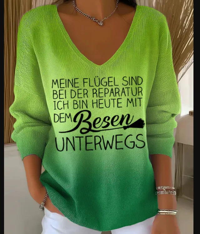 Womens Ribbed V neck Three quarter sleeve Loose fit T shirt Blg639692Grn S - Shop at LoveMi