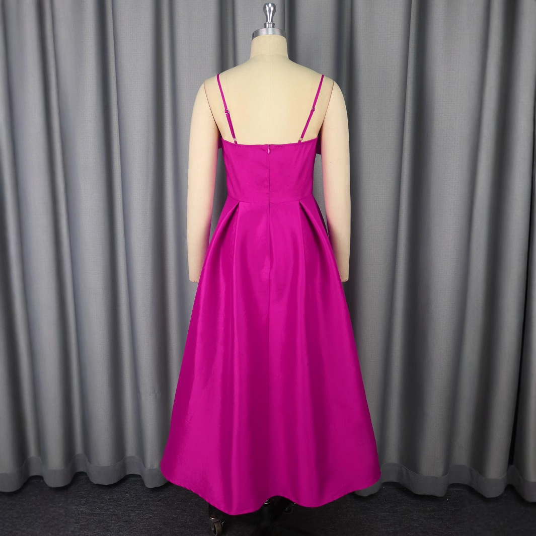 Lady Sexy Sling Three-dimensional Flower Dress