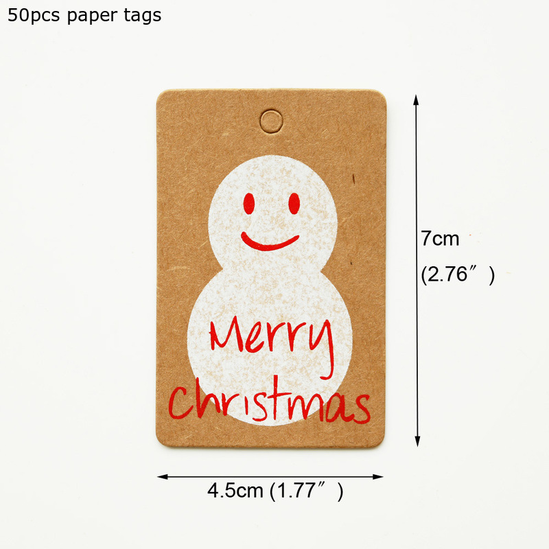 50 Snowman Tags