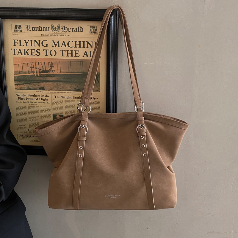 Retro Large Capacity Underarm Tote Bag - Casual Shoulder Handbag for Daily Use
