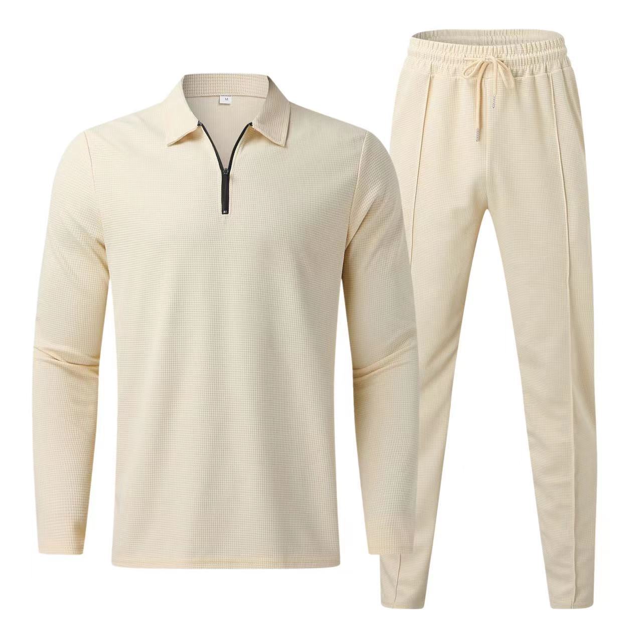 European And American Long-sleeved Trousers Two-piece Sports And Leisure Men's Suit
