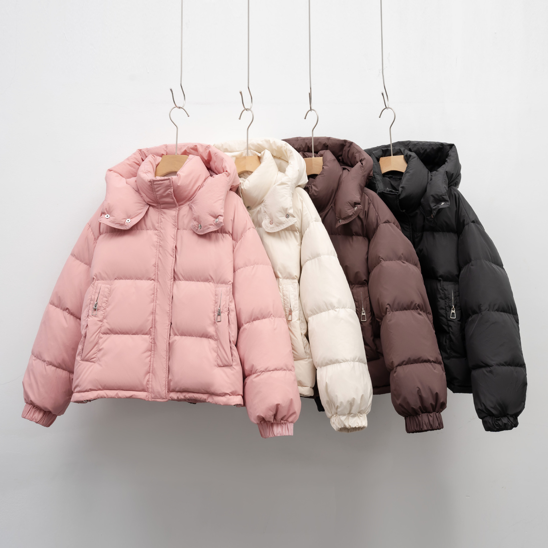 Women's Winter Korean-style Simple Hooded Warm Puffer Jacket - Image 1