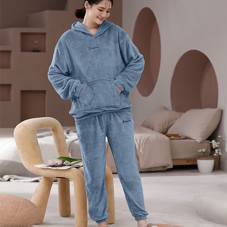 Women's Fleece-lined Extra-thick Top And Pants Set product image
