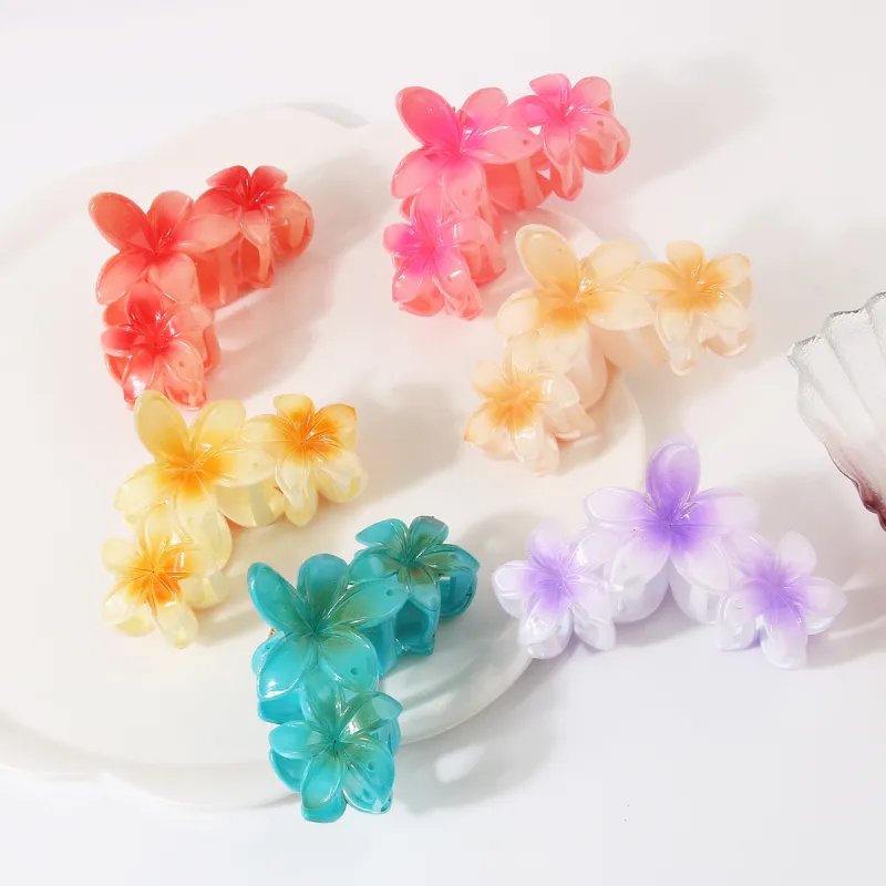 Plumeria Flower Claw Clip