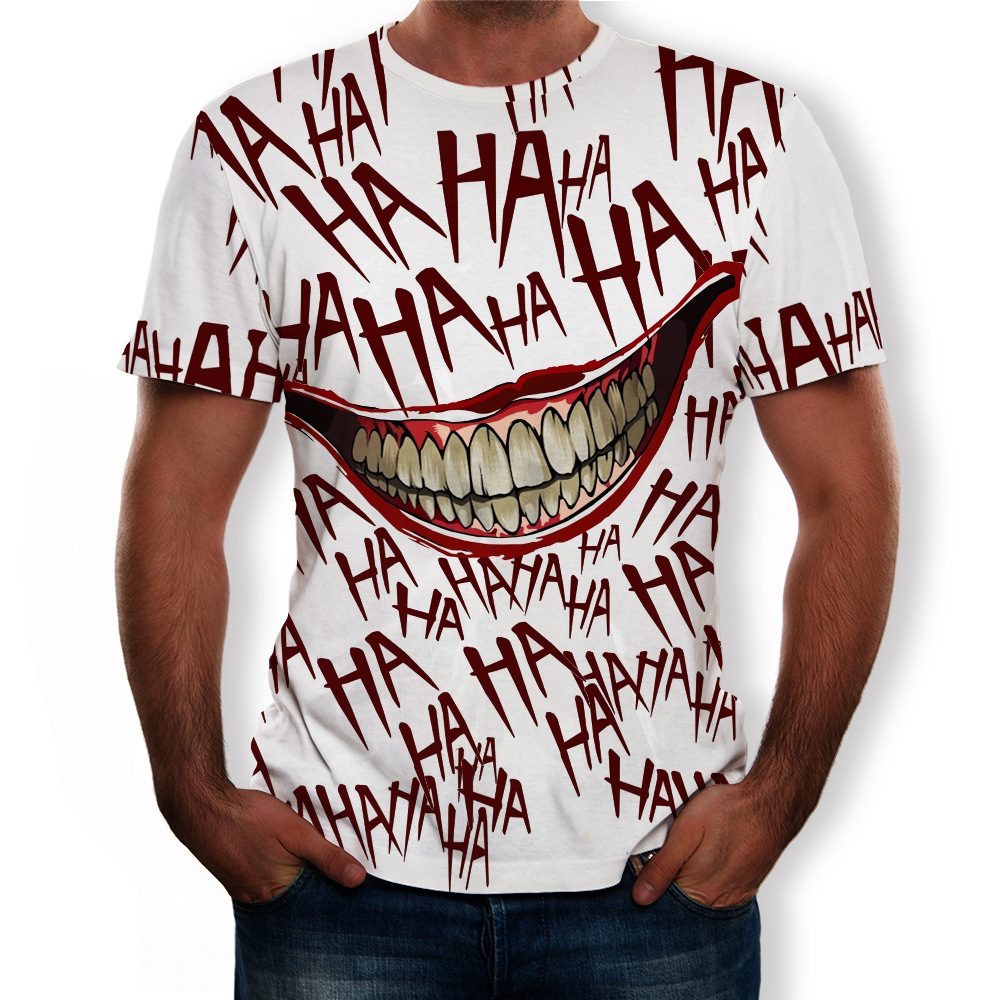 Title 6, 3D stereo haha joker fashion short sleeve T-shirt