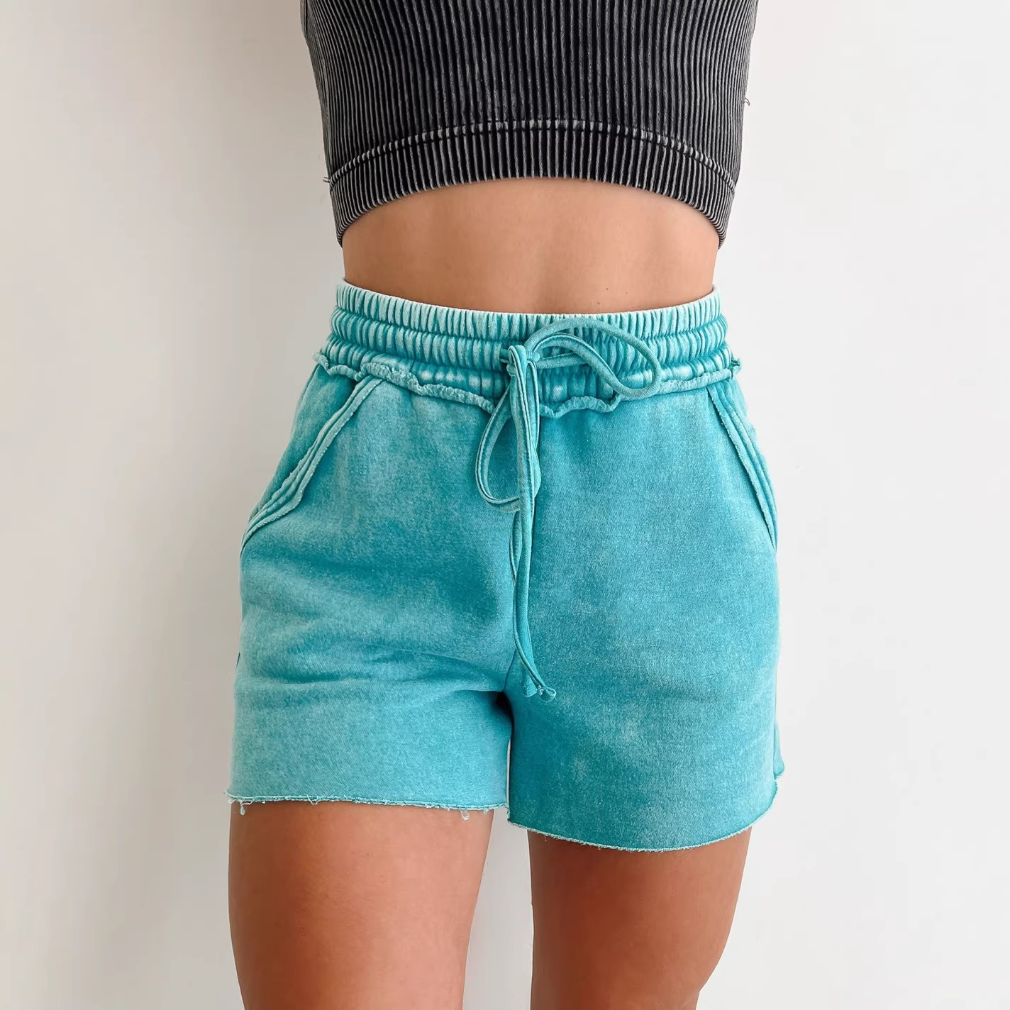 New Womens Summer Versatile High-waisted Shorts
