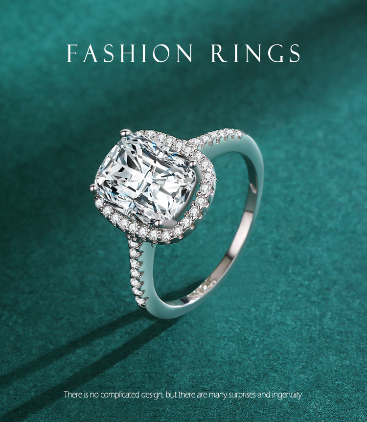 Women's S925 Sterling Silver Princess Ring