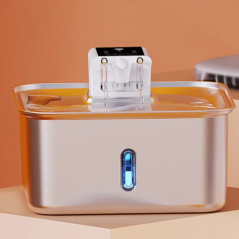 Wireless Cat Water Fountain Stainless Steel Rechargeable