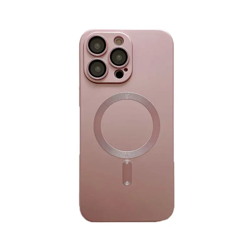 Magnetic Suction With Lens Film Electroplating Mobile Phone Case
