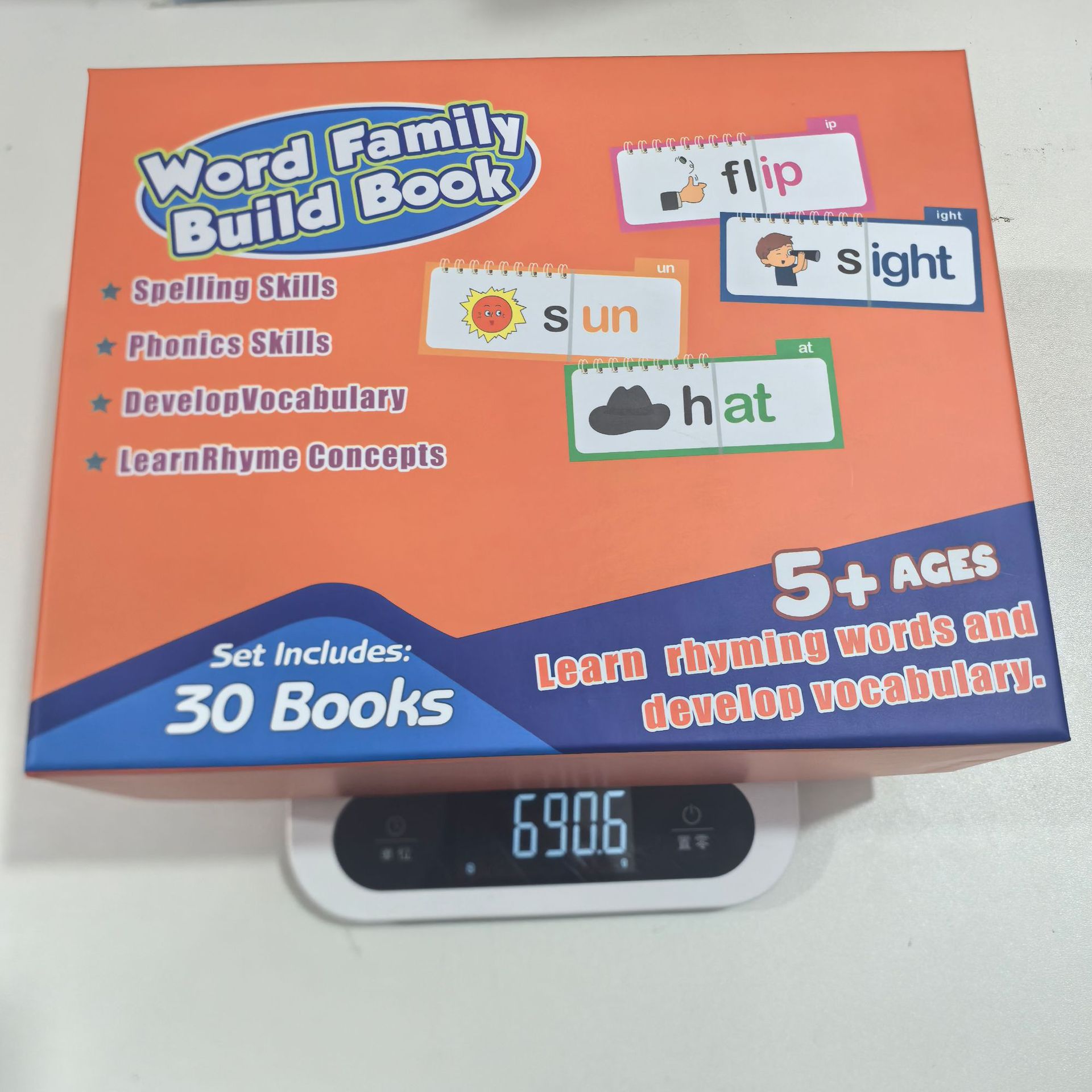 Rhyming Flip-Book Educational Reading Game