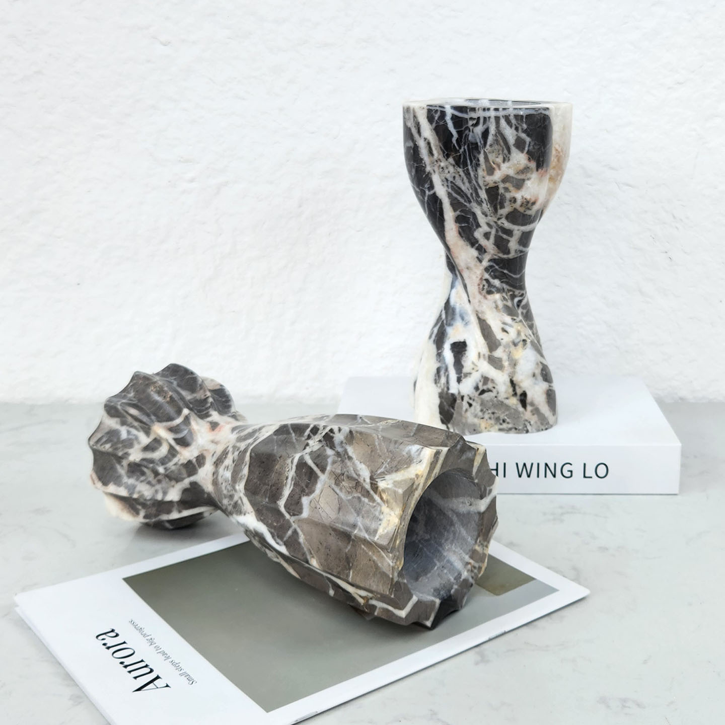 Simple, Modern Natural Marble Vase Decoration For The Living Room