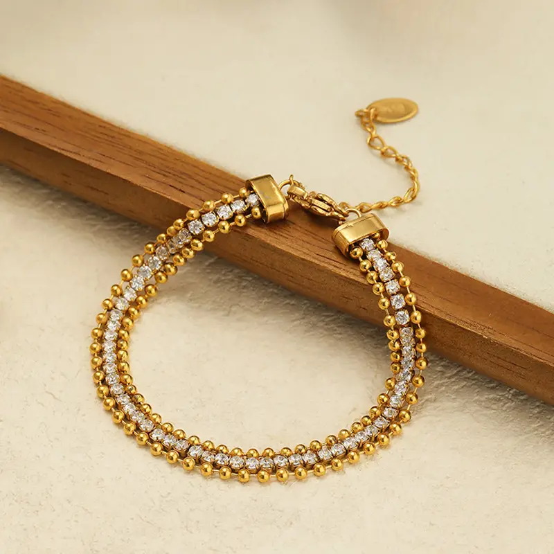 Stainless Steel Chain Zircon Female