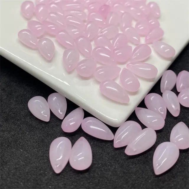 Fashion Personality Diy Ornament Accessories Water Drop Beads Pink Jade - Shop at LoveMi