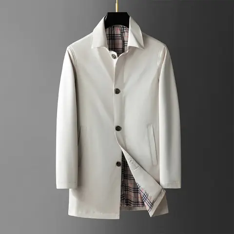 Men's Mid-length Trendy Casual Loose Trench Coat