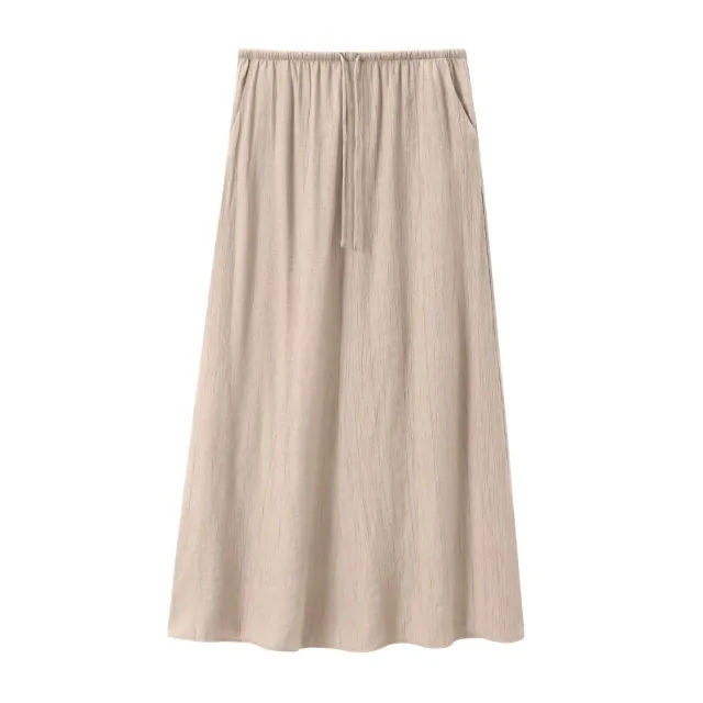 Women's Bow Texture Vest Blouse And Pants Khaki Skirt - Shop at LoveMi
