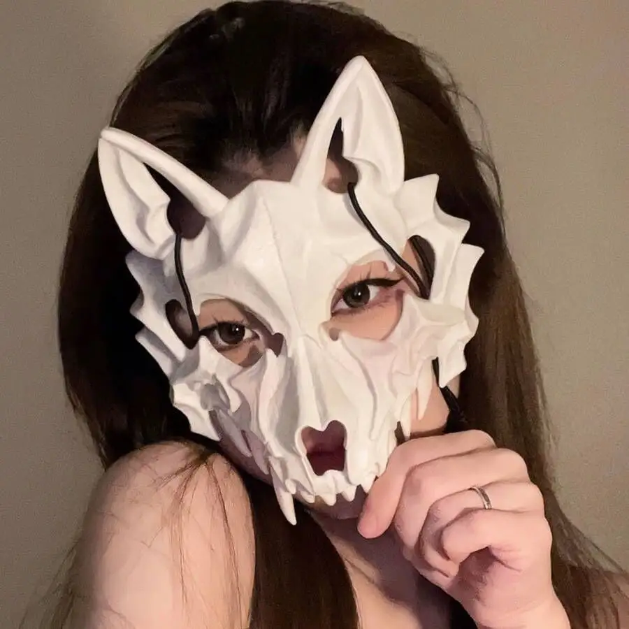 Halloween Secondary Dimension Half Face Mask Party