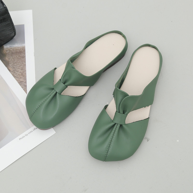 Flat Soled Casual Closed-Toe Half Slippers 24 cd6c87a3 6f10 41c0 9e68 c5a0bf45ac5f