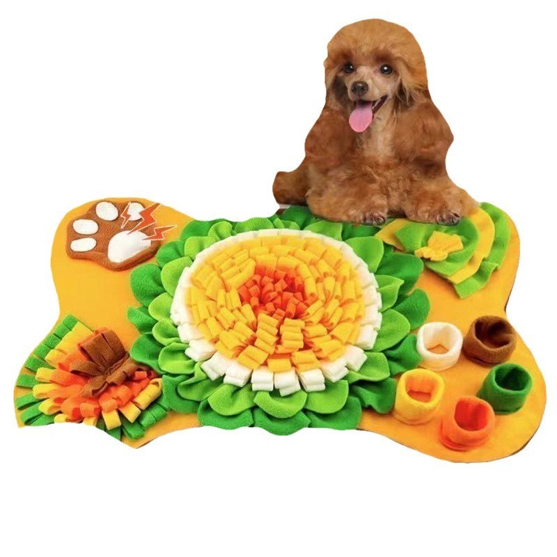 Dog Puzzle Pet Foraging Mat Training Food-Dispensing Mat For Pets