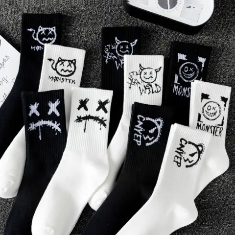 Men's Mid-calf Spring and Summer Trends Sports Black