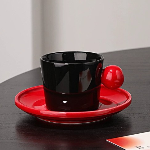 Ceramic Mug And Saucer Set For Coffee — foto 14