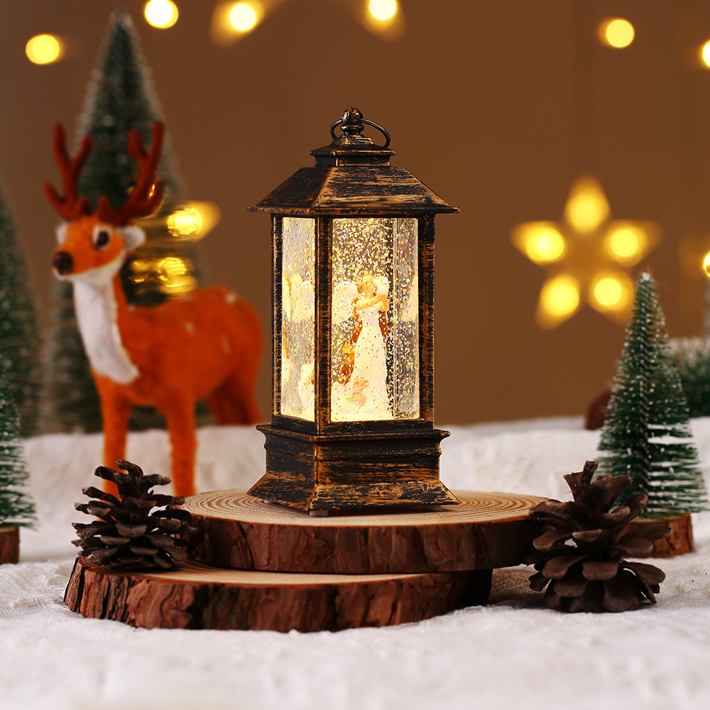 Christmas Decoration Small Oil Lamp Interior Portable LED Lamp