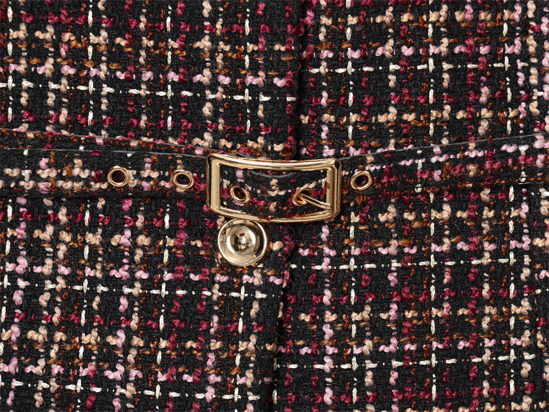 Elegant Classic Style Round Neck Long Sleeve Short Coat