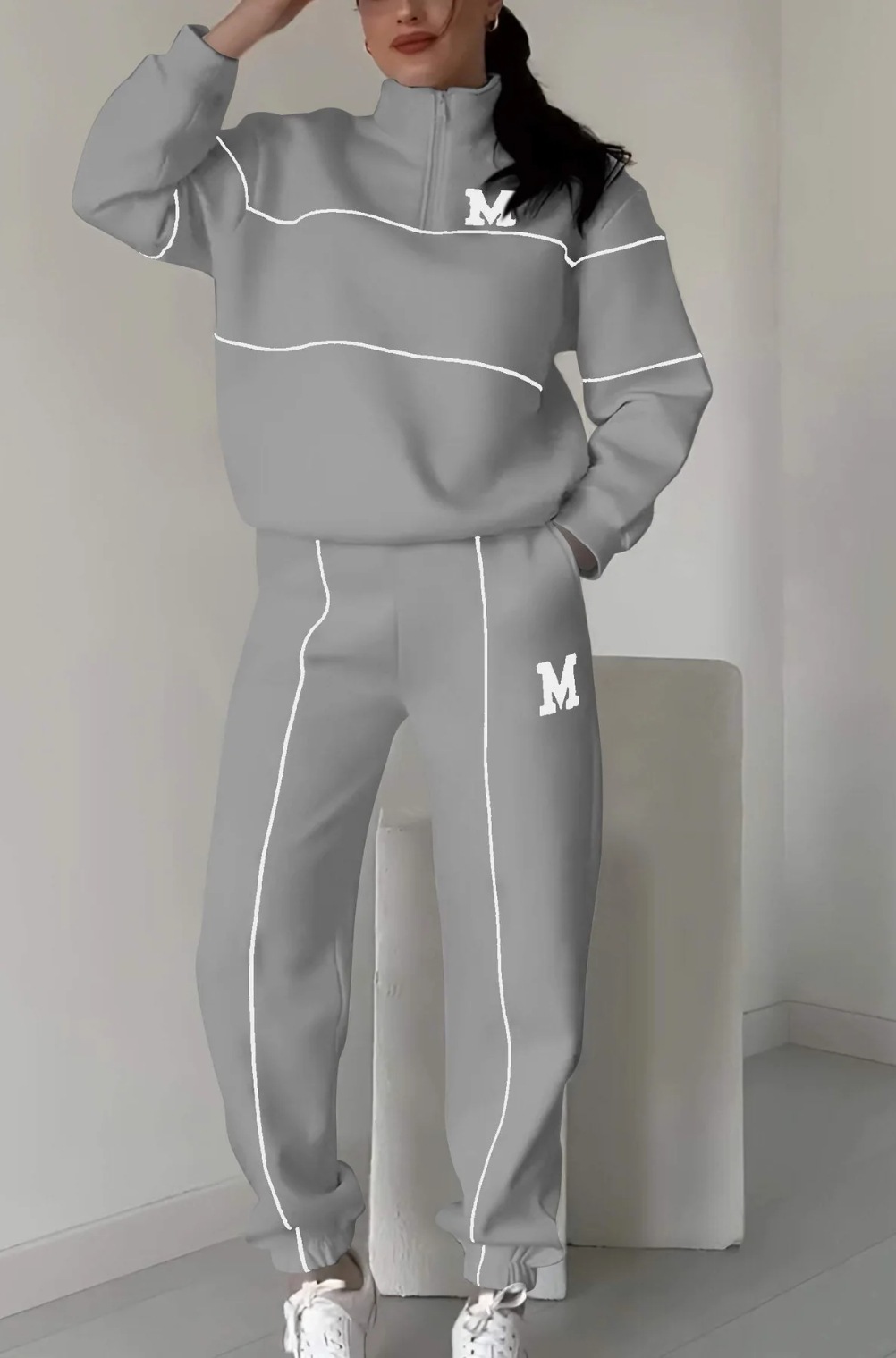 Womens 2 Piece Outfits Lounge Hoodless Pullover Sweatshirt Sweatsuit Sets Sweats - Picture 12 of 16