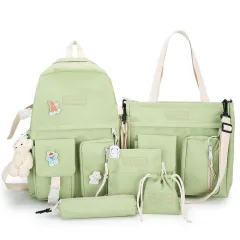 Women's Fashion Simple Casual Backpack - Green - View 1