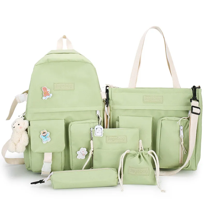 Women's Fashion Simple Casual Backpack - Green