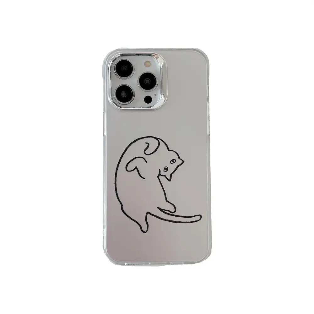 Artistic Line Cat Phone Case Cartoon