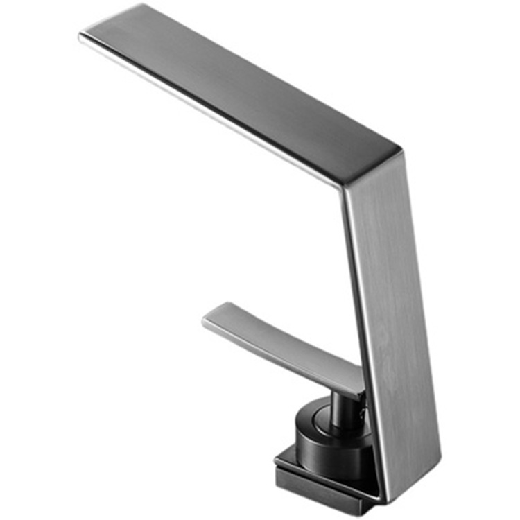 Gun Gray Creative Basin Hot And Cold Water Faucet Brass Minimalist