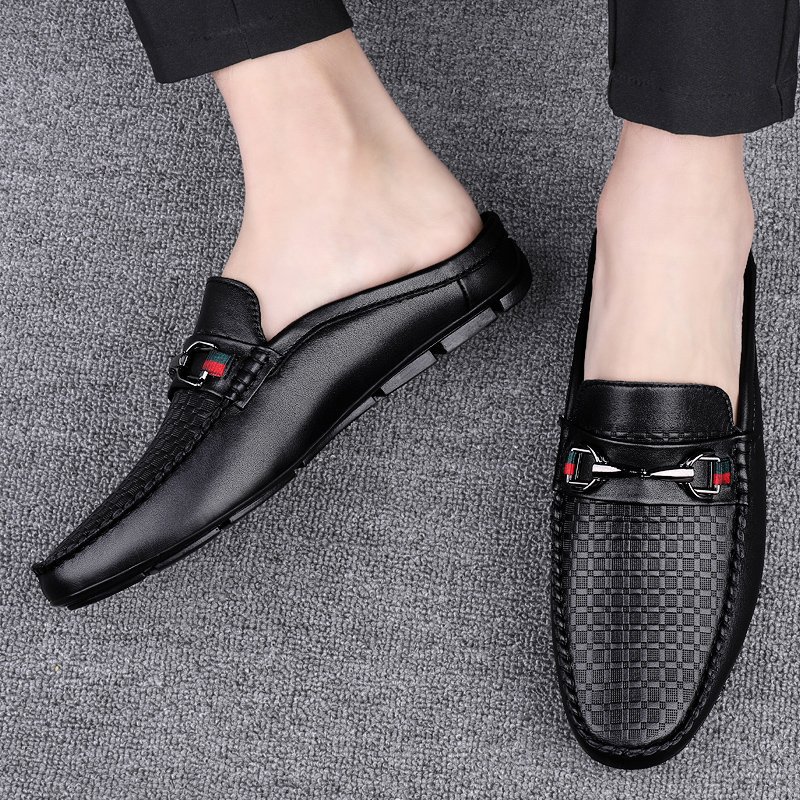 Title 8, Pantofole metà slip-on in pelle da uomo