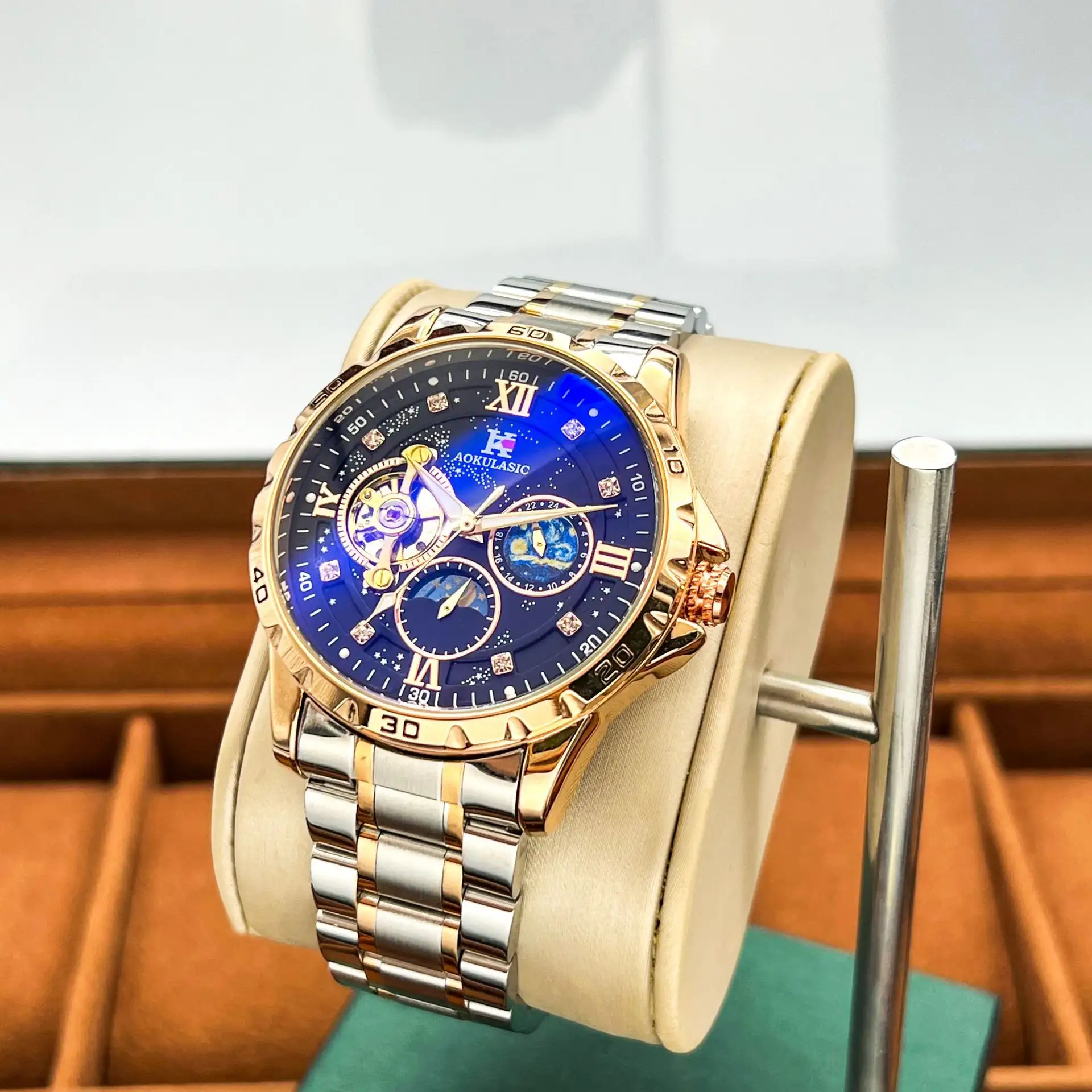 Automatic Mechanical Large Dial Multifunctional Men's Watch