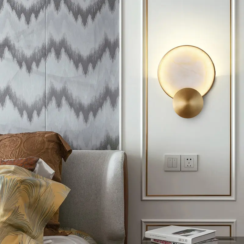Creative New Chinese Style Marble Copper Wall