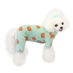 Winter Autumn And Winter Dog Clothing Pet Clothes Thick Version Four-leg Sweater - Bear Bean Green - View 1