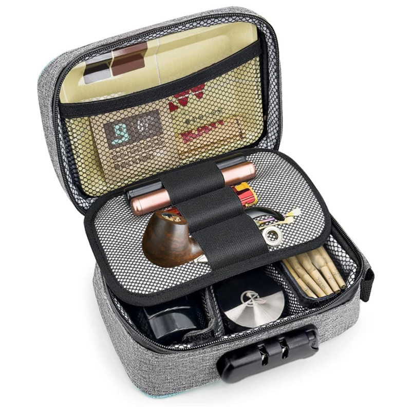 Portable Odor-proof Bag With Handle, Large Capacity, Equipped With A Combination Lock