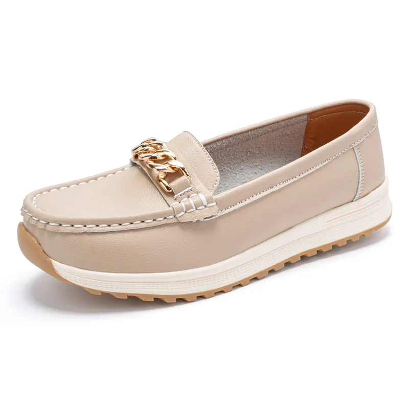 Women's Fashion Personality One Pedal Loafer - Brown