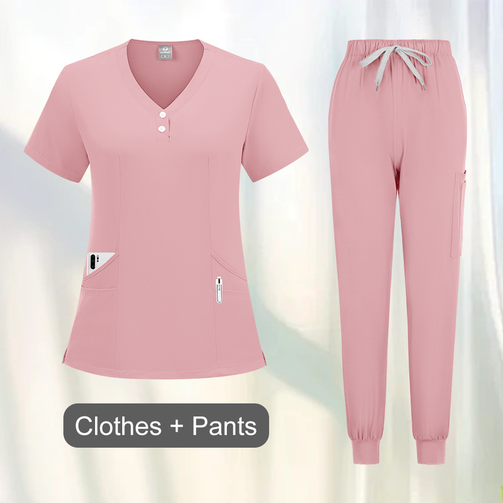 Work Uniform Scrub Top And Pants Nursing Set - Image 2