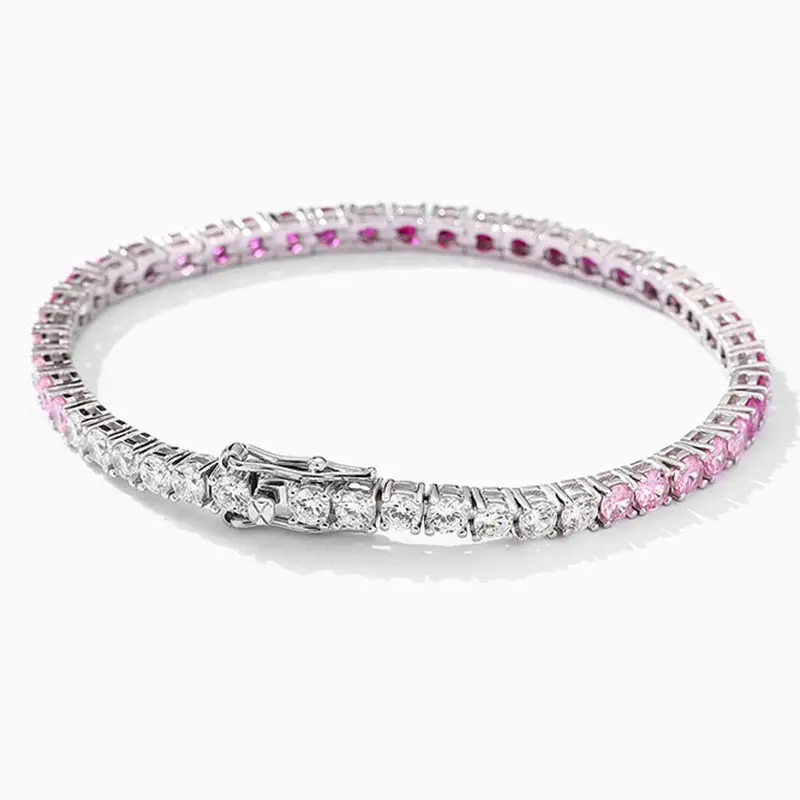 Gradient Tip Bright Crystal Special-interest Design Simple Temperamental Fashionmonger Full Diamond High-grade Bracelet
