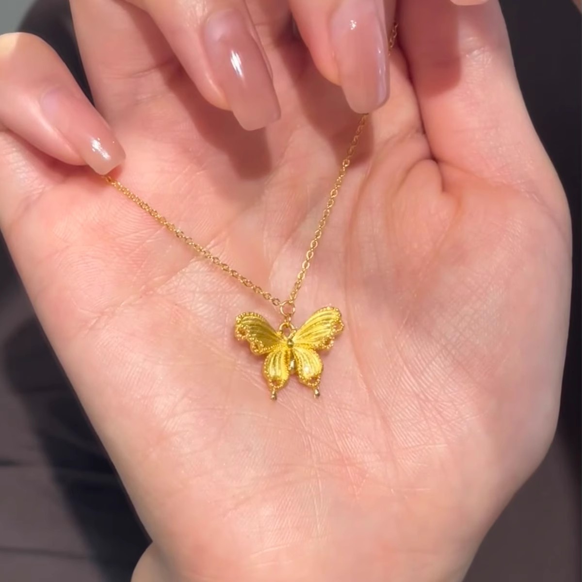 New Chinese Style Light Luxury Exquisite Design Titanium Steel No Fading Clavicle Chain Necklace