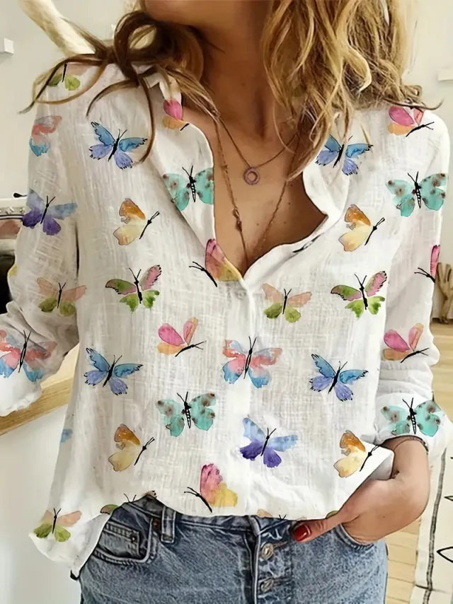 Women's Summer 3D Printed Blouse Fdh10 - Shop at LoveMi