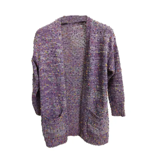 Cardigan Long Sleeve Pocket Sweater Top Light Purple - Shop at LoveMi