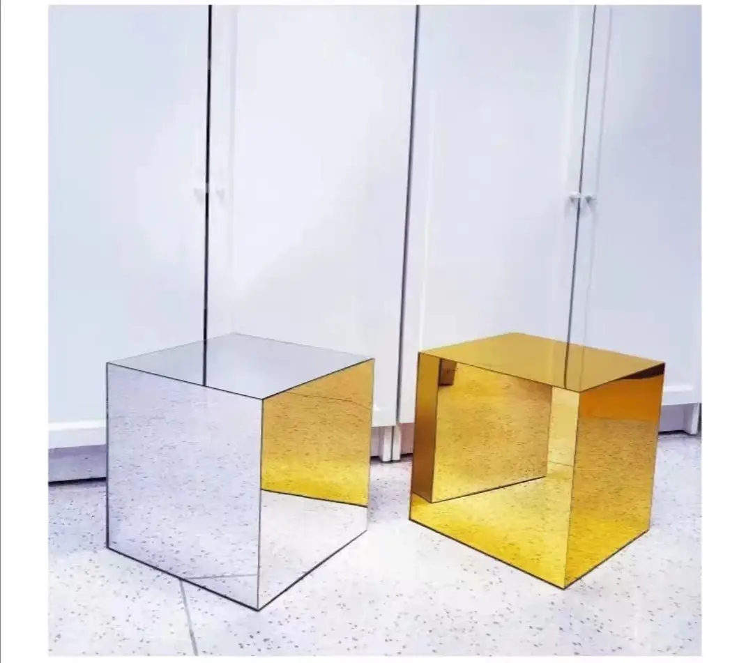 Acrylic Sofa Edge Colorful Coffee Table Home Square Simple Bedroom Bedside Table