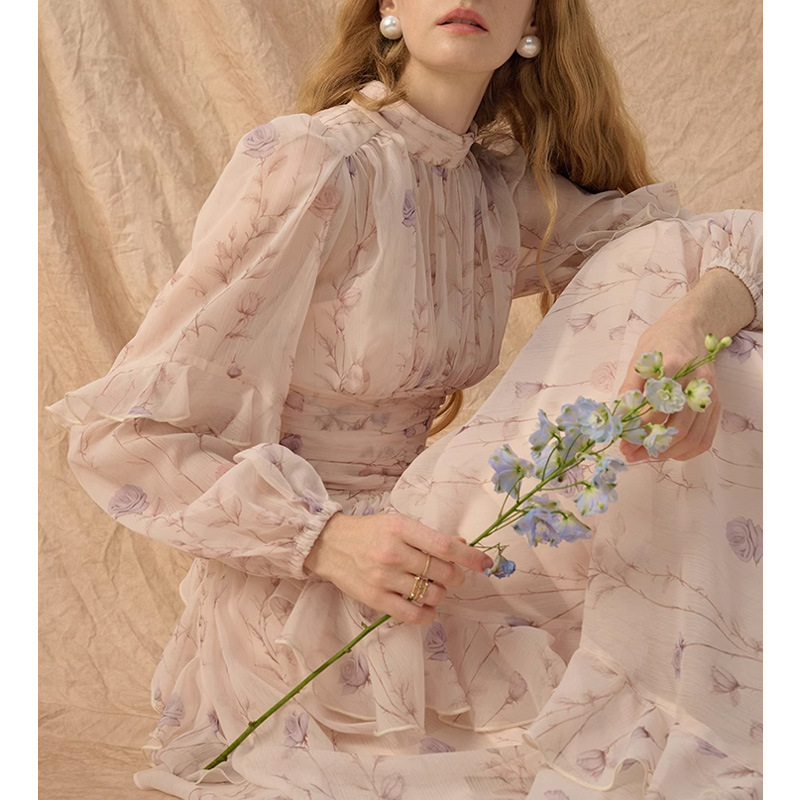 Chiffon Floral Wedding Guest Dress, picture 2 of 9