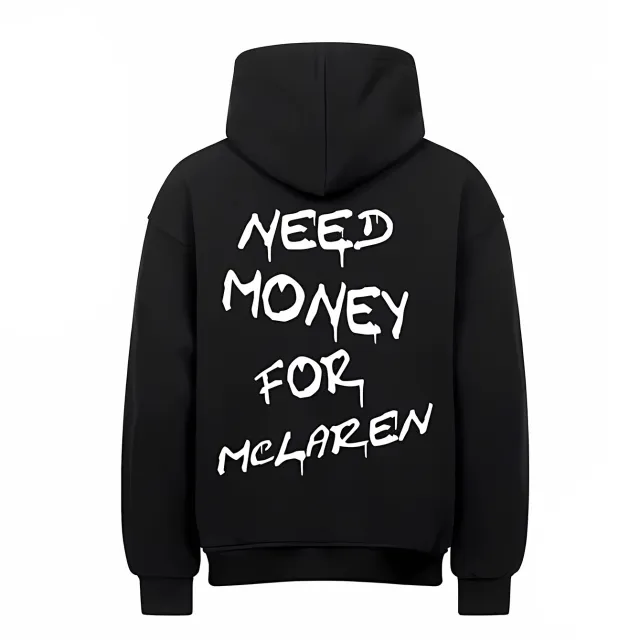 Thick Plain Letter Print Sweatshirt Black - Shop at LoveMi